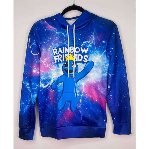 Boys Youth Sz 8 Rainbow Friends Roblox Galaxy Graphic Hoodie Character Pullover - Picture 5 of 8